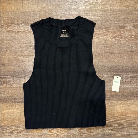 aerie Tops - Women’s aerie ribbed tank black size medium